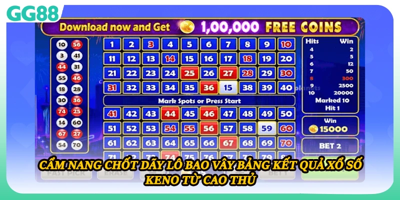 Cẩm nang chốt dãy lô bao vây bảng kết quả xổ số keno từ cao thủ